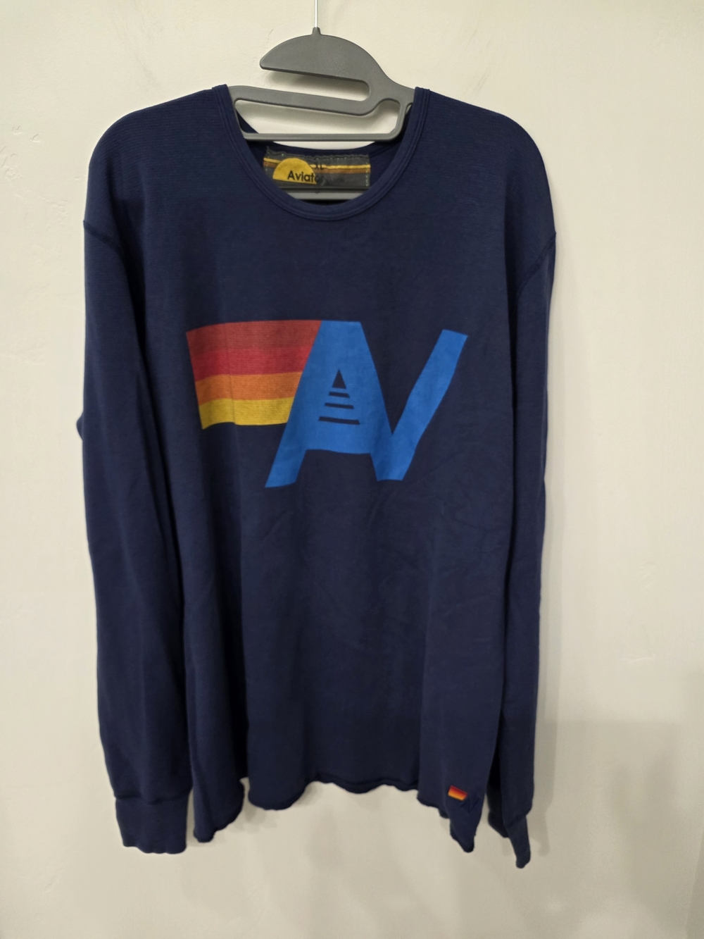 Aviator Nation Navy Logo Longsleeve Size XL